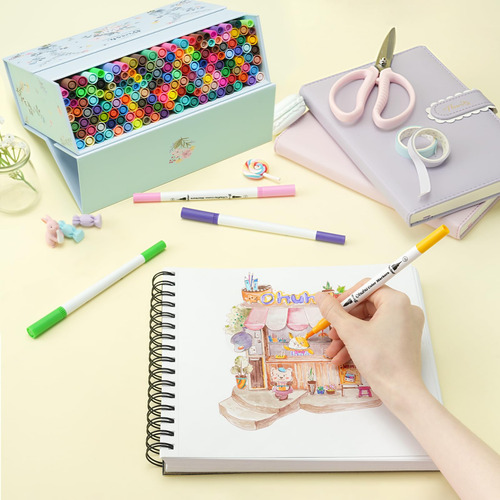 Ohuhu 36 Marker Art Markers Dual Tips Water Set Line