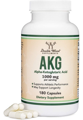   Suplemento Akg Acido Alfa Cetoglutarico 1000 Mg 180 Cap
