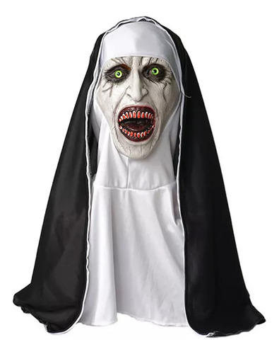 Máscara Terror La Monja The Nun Con Velo De Latex Halloween