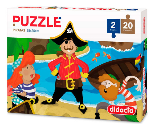 Juego Caja Puzzle Pirata X 2 Mundo Kanata 