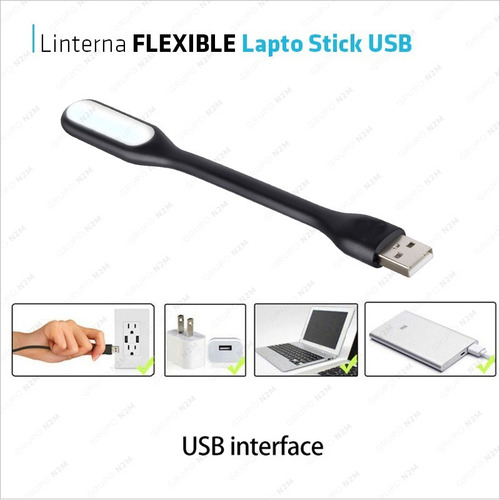 Imagen 4 de 10 de Luz Led Lampara Portatil Ultra Flexible Linterna Usb