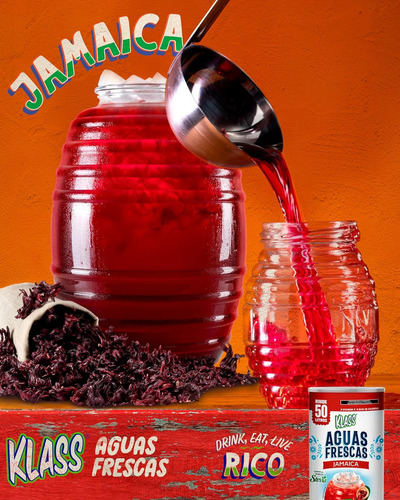 Polvo Para Preparar Bebida Sabor Jamaica 560 G - Rinde 50 L