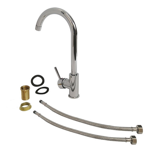 Imagen 9 de 9 de Bacha Pileta Dhinox 70 X 37 Cm + Griferia Monocomando Cocina