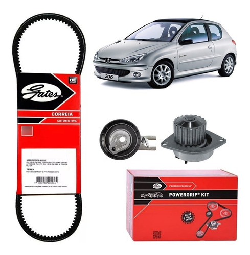 Kit Distribucion Peugeot 206 Con Bomba Original Motor 1.4