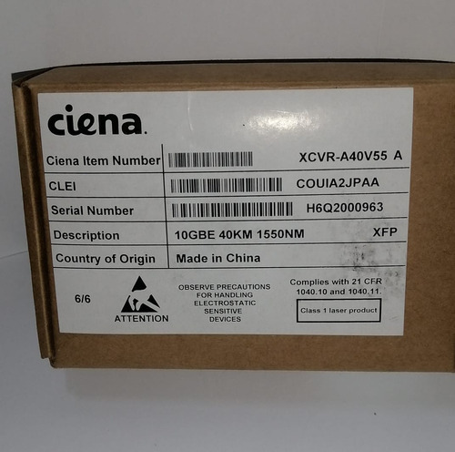 Modulo Transceptor Ciena Xcvr-a40v55 A