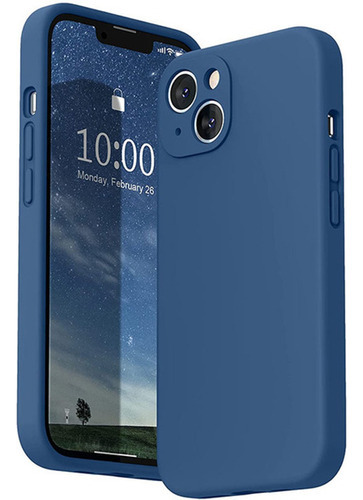 Capa Capinha Para iPhone 14 14 Pro Max Plus Silicone Premium Cor Azul-marinho iPhone 14 Plus