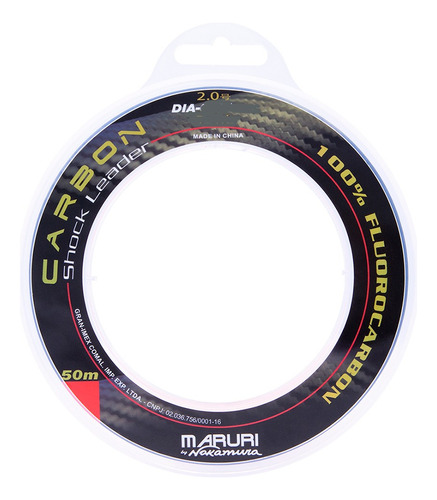 Maruri Line Nk Carbon Shock Leader, 0,50 mm, 28 libras, 50 m, color blanco