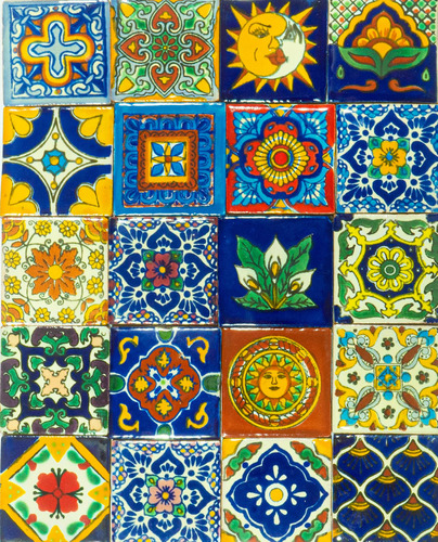 Azulejo De Talavera Mexicano, Arte Mediterráneo Español, Col