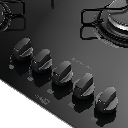 Cooktop 5 Bocas Mesa De Vidro Atlas Agile Up Bivolt