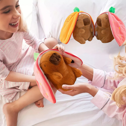 Boneca De Capivara De Pelúcia Transformável De 25 Cm