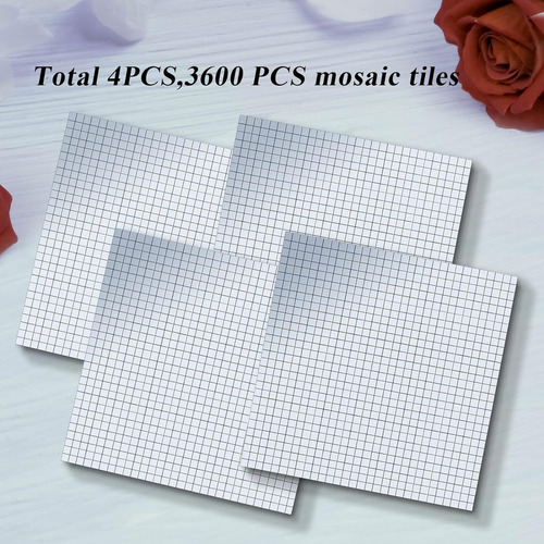 3600 Pcs De Azulejos De Mosaico De Espejo De Vidrio Rea...