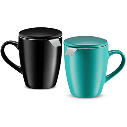 Godinger Tea Cup With Lid And Infuser, Porcelain Teacup...