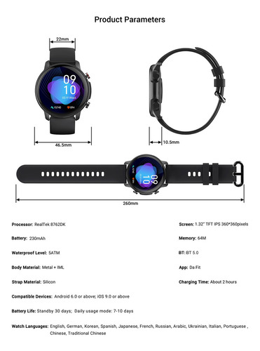 Pulseira Inteligente Kospet Magic 4 1.32 Full Touch Retina