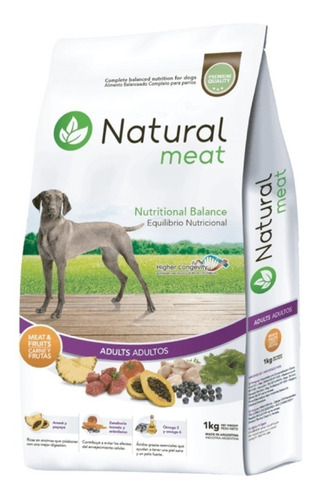 Alimento Natural Meat  para perro adulto todos los tamaños sabor mix en bolsa de 1 kg
