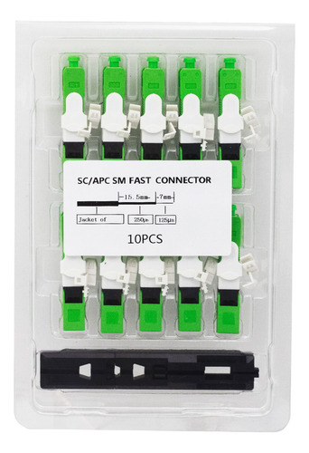Conectores Rápidos Tipo Sc/apc X Set 10 Und. Fibra Óptica