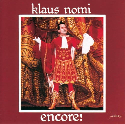 Klaus Nomi - Encore - Cd Importado. Nuevo