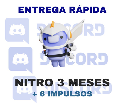 Discord Nitro Gaming 3 Meses + 6 Impulsos