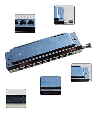 Chromatic Harmonica 10 Holes 40 Tones Chromatic Harp Mo...