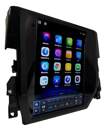Central Multimídia Tesla Unique Vertical Screen Civic G10 17