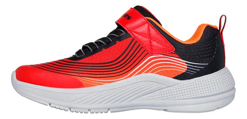 Skechers Microspec Advance Para Niño Color Rojo, Negro