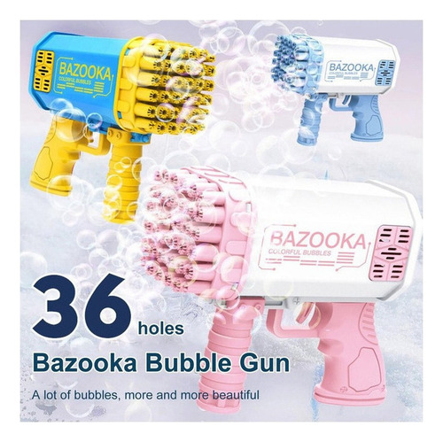 Ametralladora De Burbujas Bazooka Automática De Soplado De B