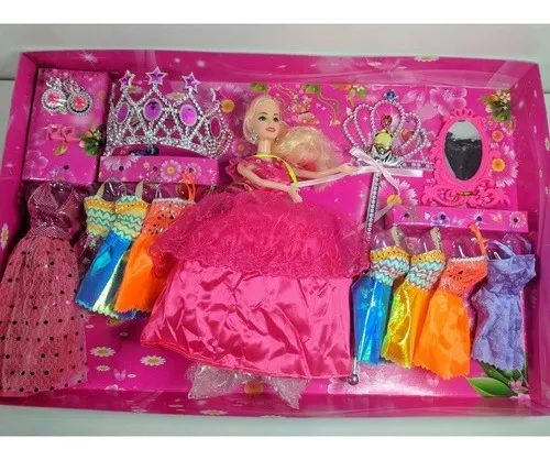 Boneca Barbie Princesa Com Coroa Brinquedo Meninas Mattel - Loja Zuza  Brinquedos