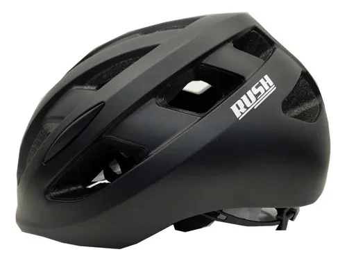 Casco Bicicleta Rush Modelo Urban Con Luz Led Trasera Negro Talle L