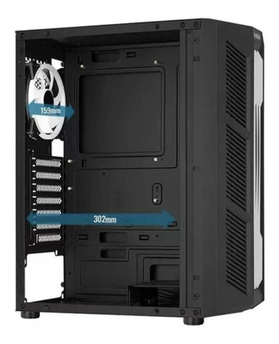 Gabinete Gamer Aerocool Prime G-bk-v2 Vidrio Templado Atx Color Negro