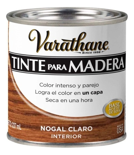 Tinte Para Madera Colores Clásicos 0,237 L Varathane Color Nogal Claro
