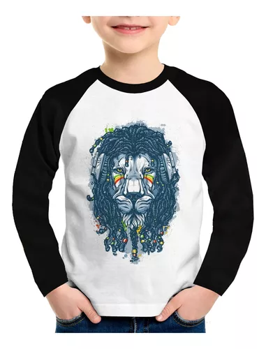 Camiseta Infantil Raglan Branca Roar (2)