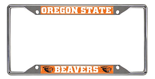 Licencia De Metal Cromado Fanmats 16838 De Oregon State Beav