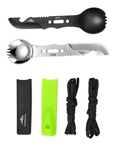 Dsmile 2 Paquetes De Cuchara Tenedor Cuchillo Combo Set Camp