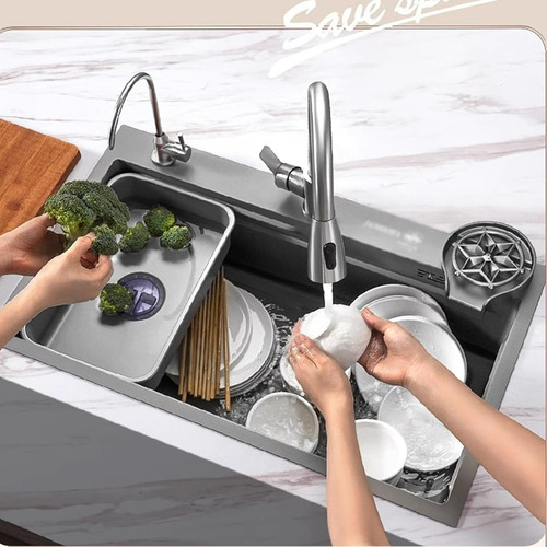 Acero Inoxidable Combo Lavaplato Empotrado80x45cm Fullequipo