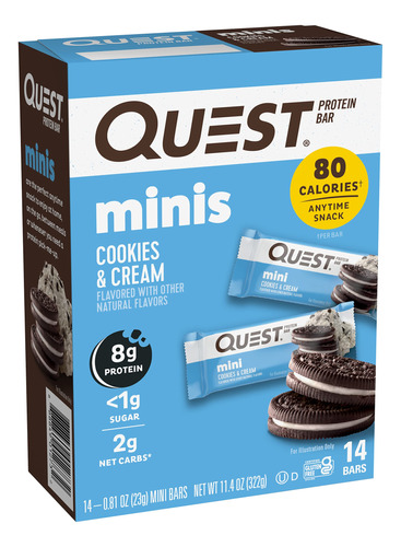 Quest Nutrition Mini Galletas Y Barras De Protena Crema, Alt