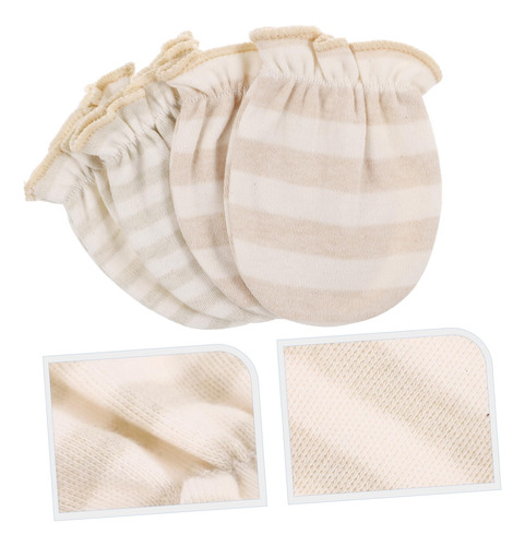 2 Pares De Guantes Antiarañazos Faciales Para Bebés -