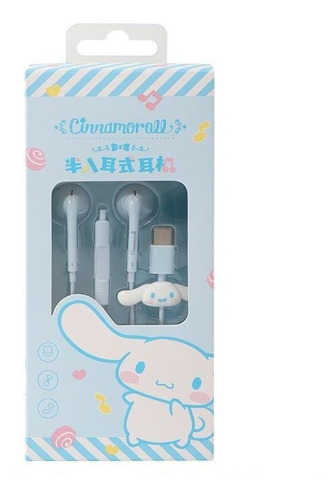 Auriculares Sanrios Cute Kuromi Cinnamoroll Tipo C Con Cable