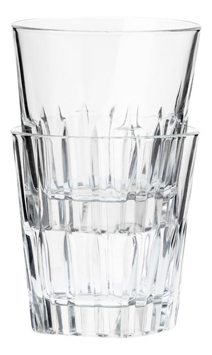 Stepback Juego De 6 Vasos De Vidrio De 420ml Modernos Color Transparente