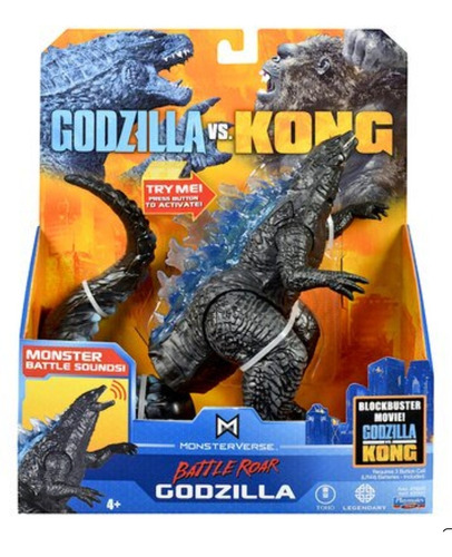 Godzilla Kong Battle Roar Figura Sonidos 18 Cm