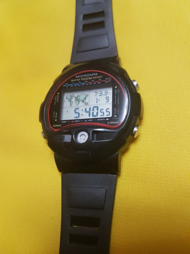 Reloj De Pulsera Vintage Micronta Hr Mundial Sensor