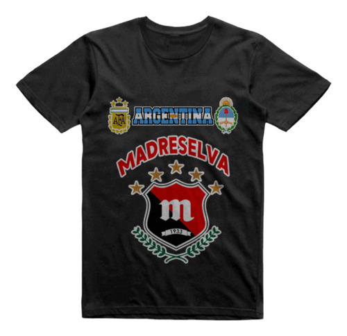 Remera Infantil Negra Club Madreselva Lobos