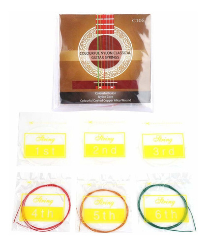 Guitar Strings Replacement 6pcs Set Musican Lovers. For