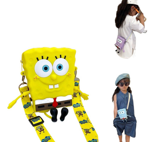 Lindo Bolso Bandolera Infantil Bob Esponja Pequeño