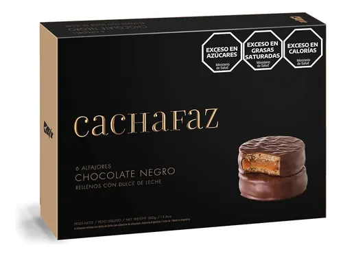comprar Alfajor Cachafaz de dulce de leche cubierto con chocolate caja de 6 unidades