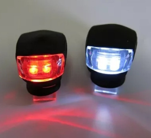 Imagem 3 de 3 de Kit Farol Led Lanterna Bike Bicicleta Silicone Atrio Bi049