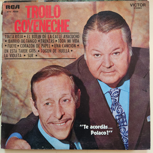 Vinilo Anibal Troilo Roberto Goyeneche Te Acordas Polaco T1