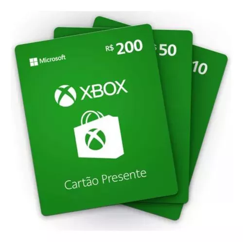 Gift Card Xbox Cartão Presente Microsoft Live R$ 290 Reais
