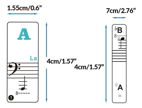 Pegatinas De Teclado De Piano Para 88/61/54/49 Key.