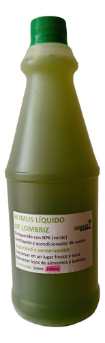 Humus Liquido De Lombriz + Npk 500cc (medio Litro)