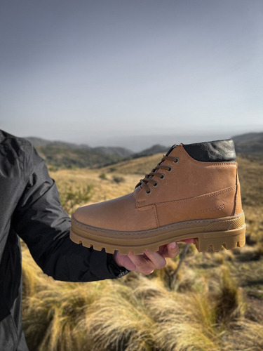 Borcego Bota De Cuero De Hombre Libertarios