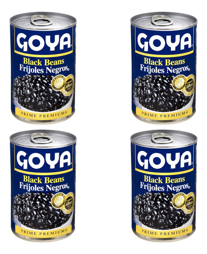 Goya Alimentos Frijoles Negros Premium 439 Gr Origen Usa X 4